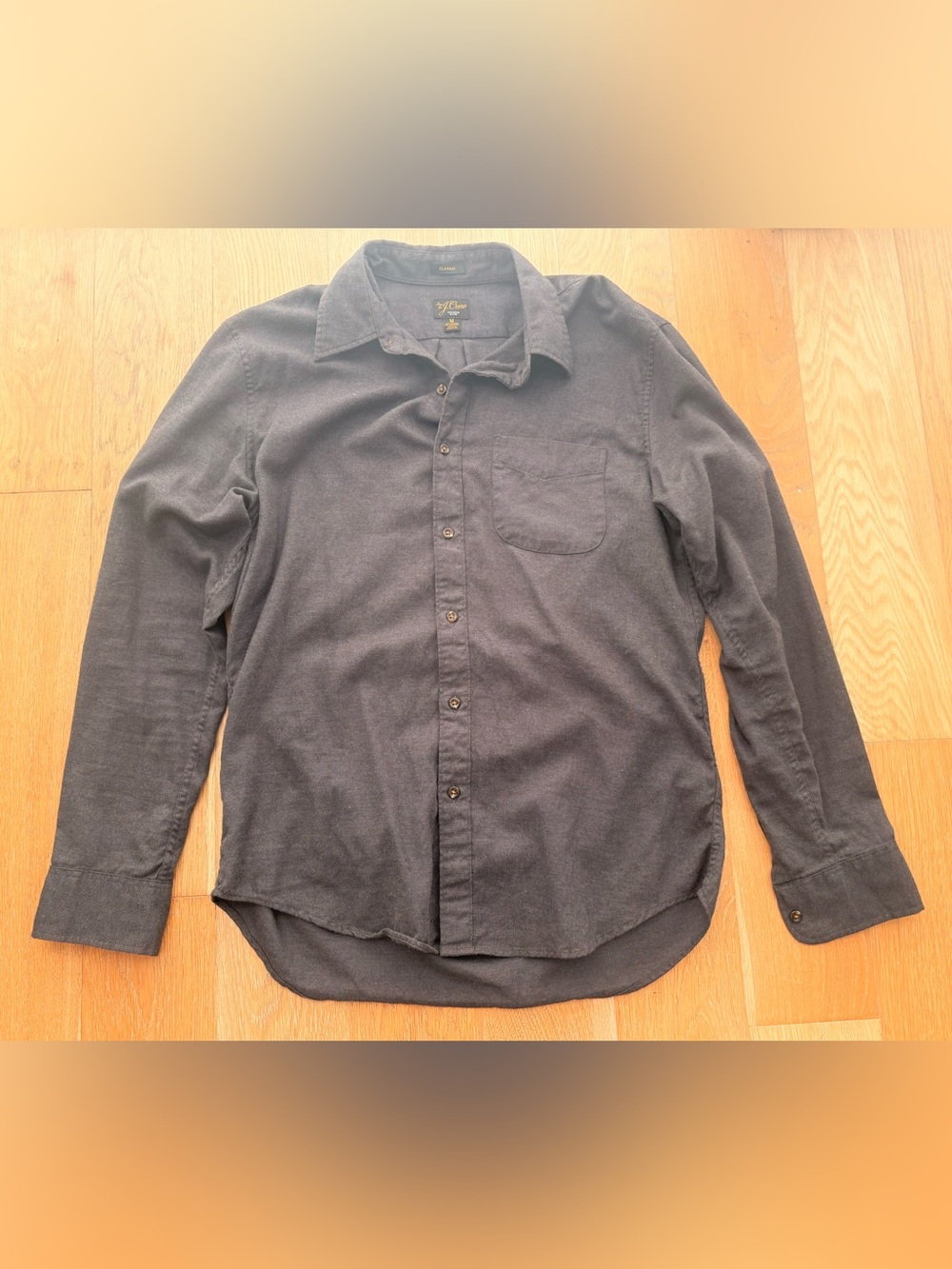 J. Crew Men's Cashmere Blend Button-Down Shirt in Grey